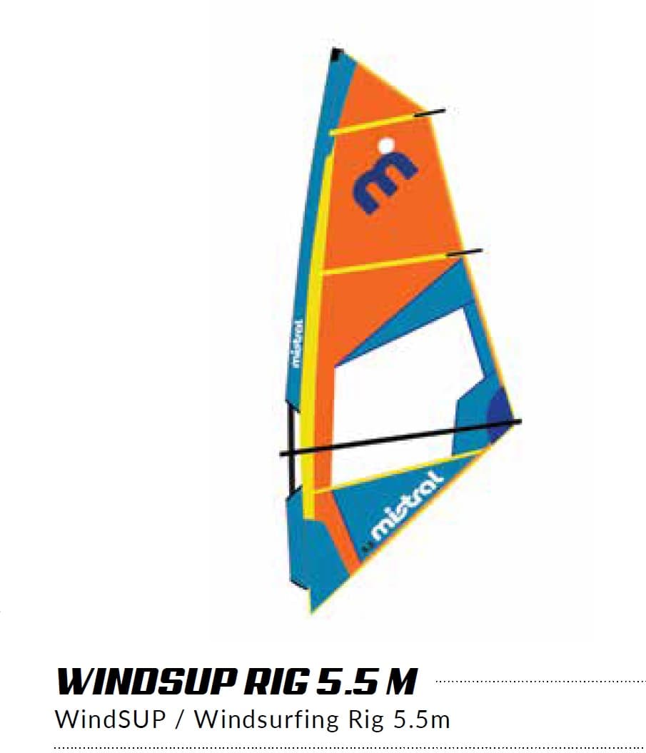 КОМПЛЕКТ WINDSURF MISTRAL ПАРУС + РИГ 5.5 М